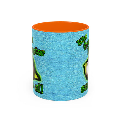 green monster - Accent Mug (faded blue)