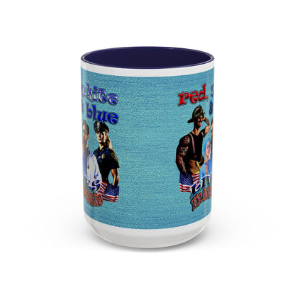 rw&b lives matter - Accent Mug (faded blue)