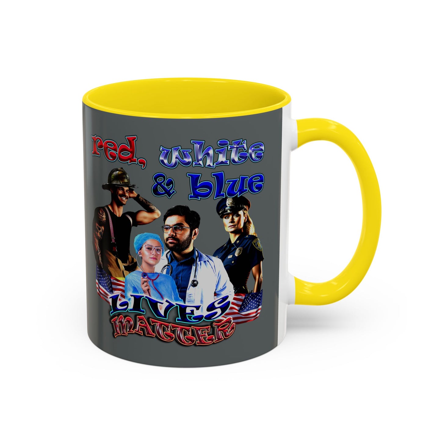 rw&b lives matter - Accent Mug (dark grey)