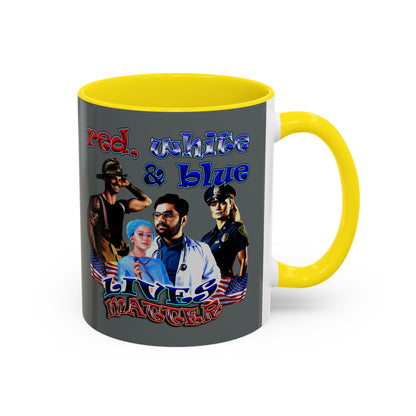 rw&b lives matter - Accent Mug (dark grey)