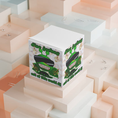 disc jockey - note cube (white marble)