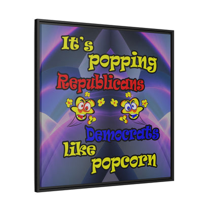popping like popcorn - framed canvas art (grey-pink wave)