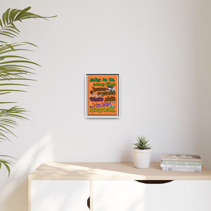 the bum's shit - framed canvas art (crusta)