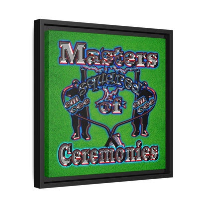 em cee squared - framed canvas art (green turf)