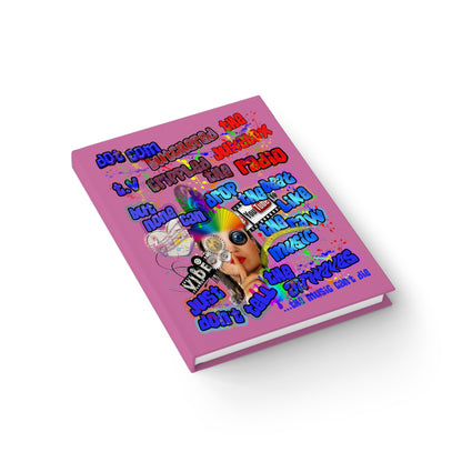 drop the beat - journal-blank (light pink)