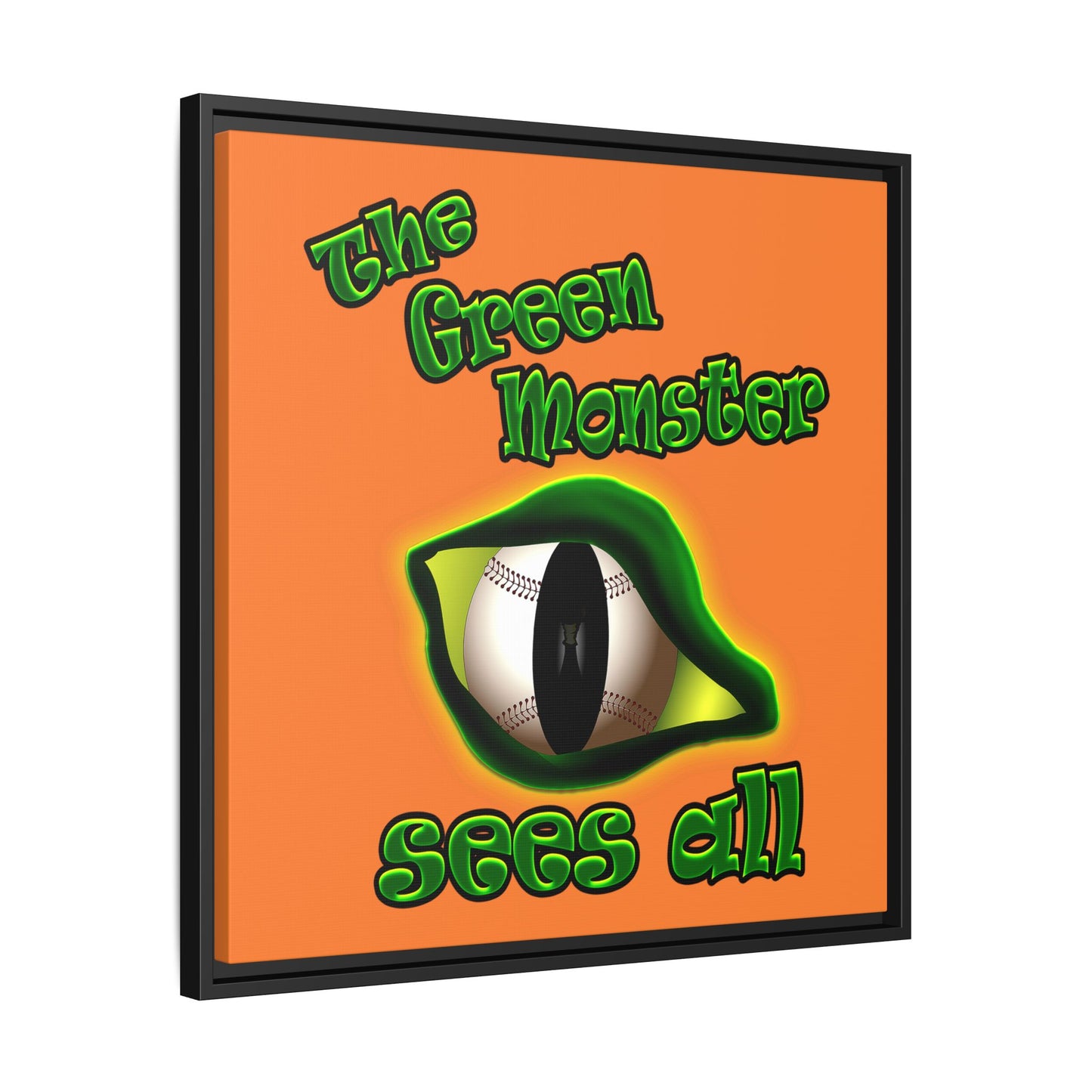 green monster - framed canvas art (crusta)