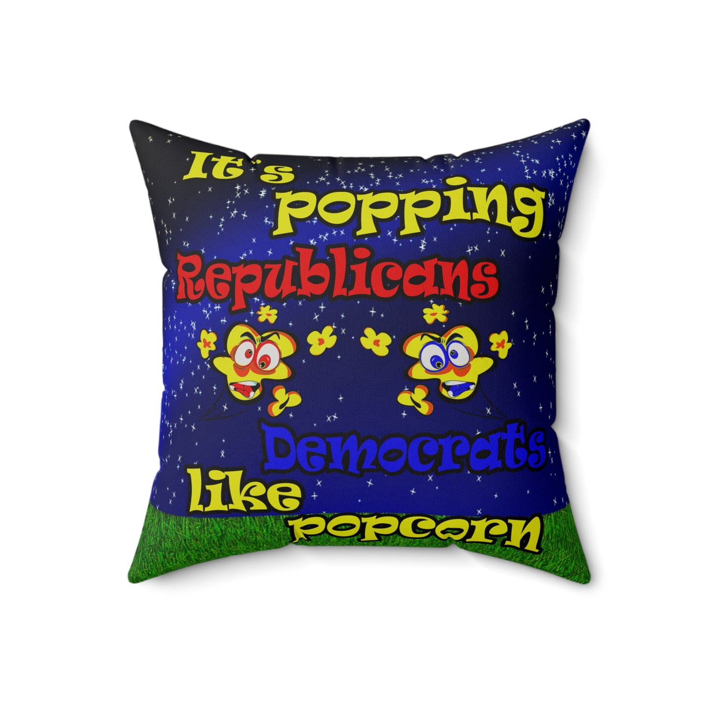 popping like popcorn - Faux Suede Square Pillow - ('snoops' background)