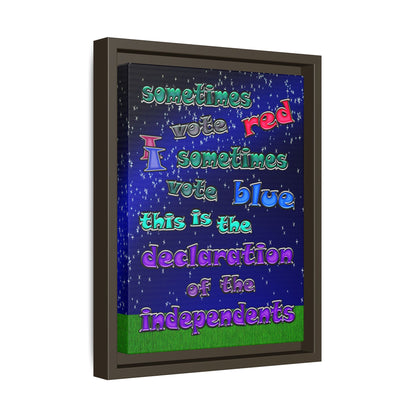 declaration of the independents - framed canvas art ('snoops' background)