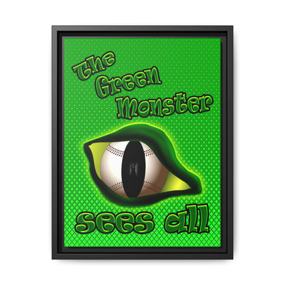 green monster - framed canvas art (logo green)