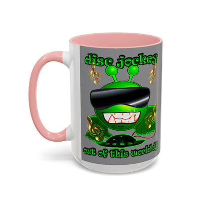 disc jockey - Accent Mug (grey)