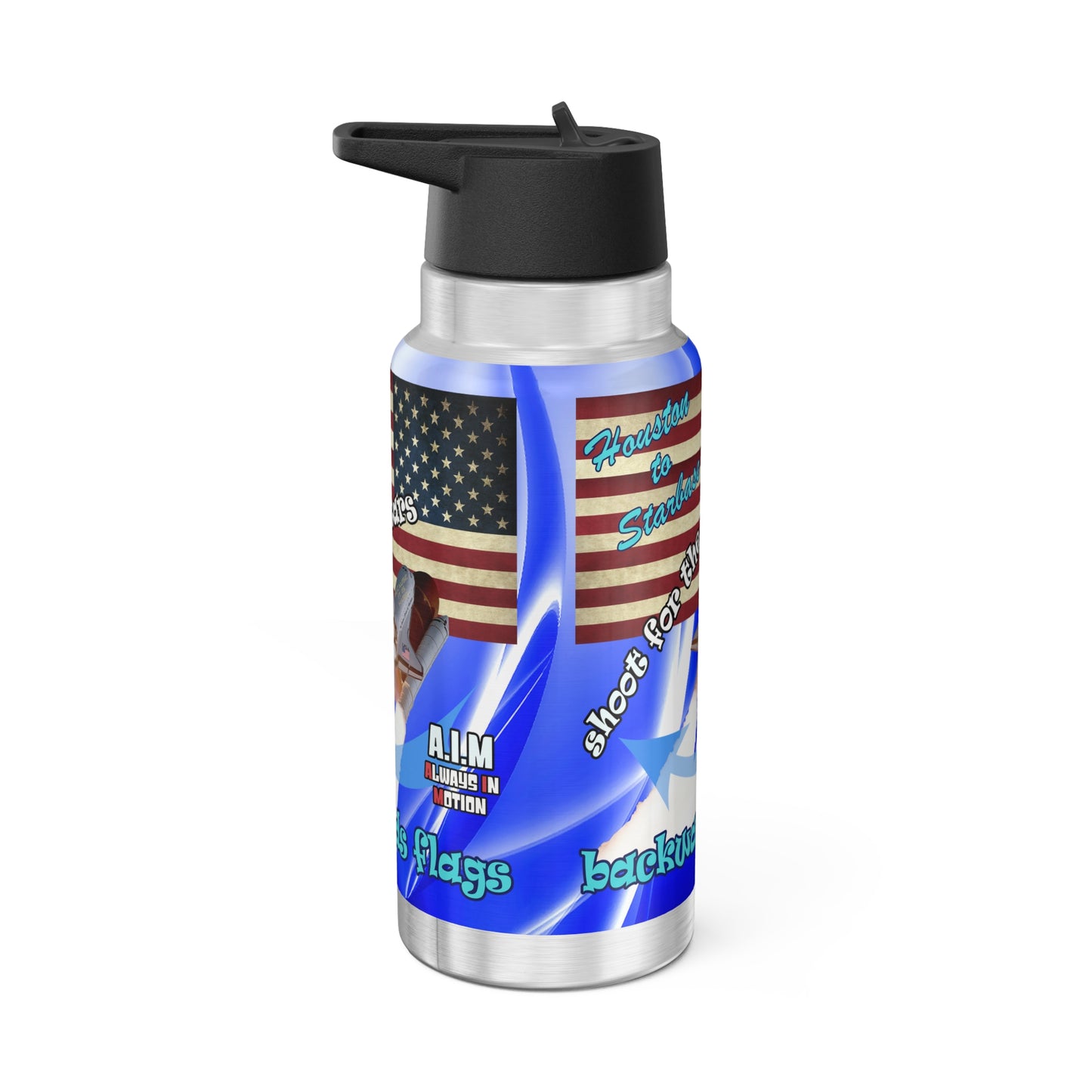 shoot for the stars - Gator Tumbler, 32oz (blue-white wave)