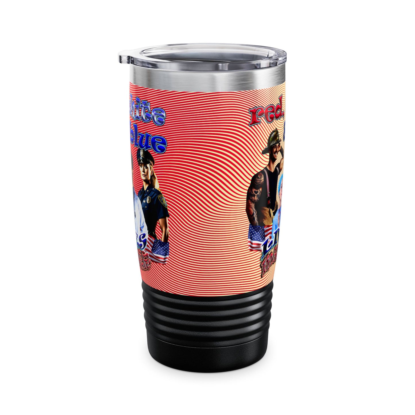 rw&b lives matter - Ringneck Tumbler, 20oz (yellow-orange wave)