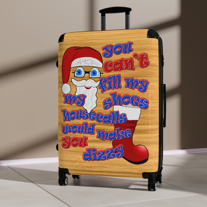 santa's shoes - Suitcase (butterscotch wood finish)