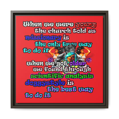 doggystyle - framed canvas art (red)