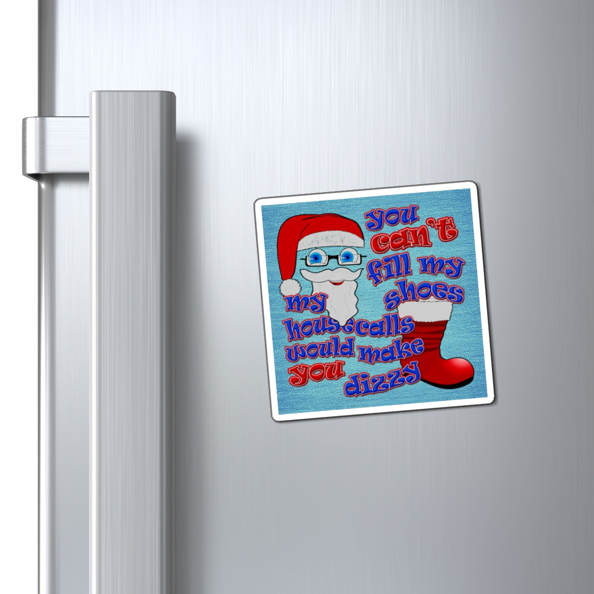 santa's shoes - Magnets - (faded blue)