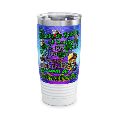 christmas spirits of boston - Ringneck Tumbler, 20oz (purple wave)