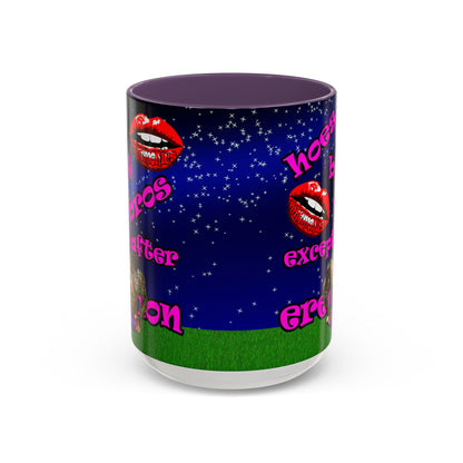hoes b4 bros - Accent Mug ('snoops' background)