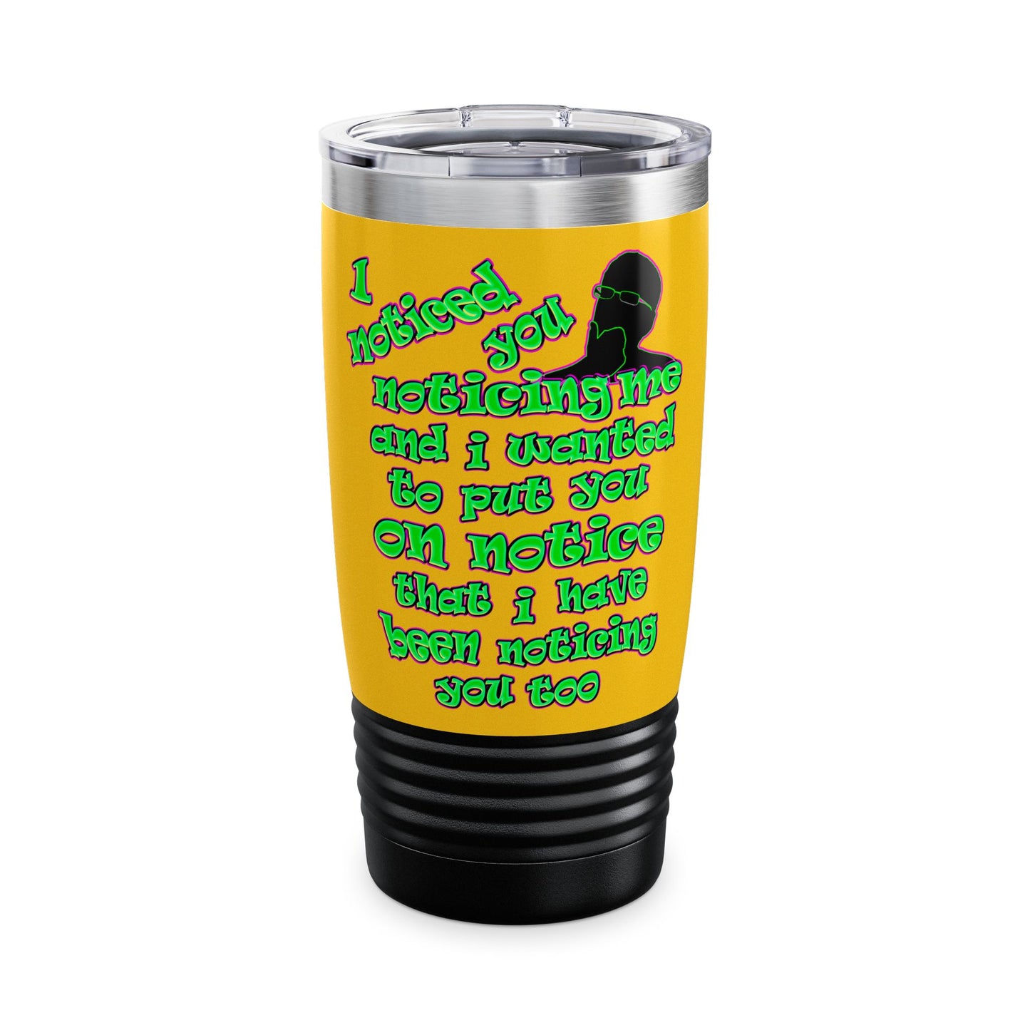 noticed you noticing - Ringneck Tumbler, 20oz (yellow)