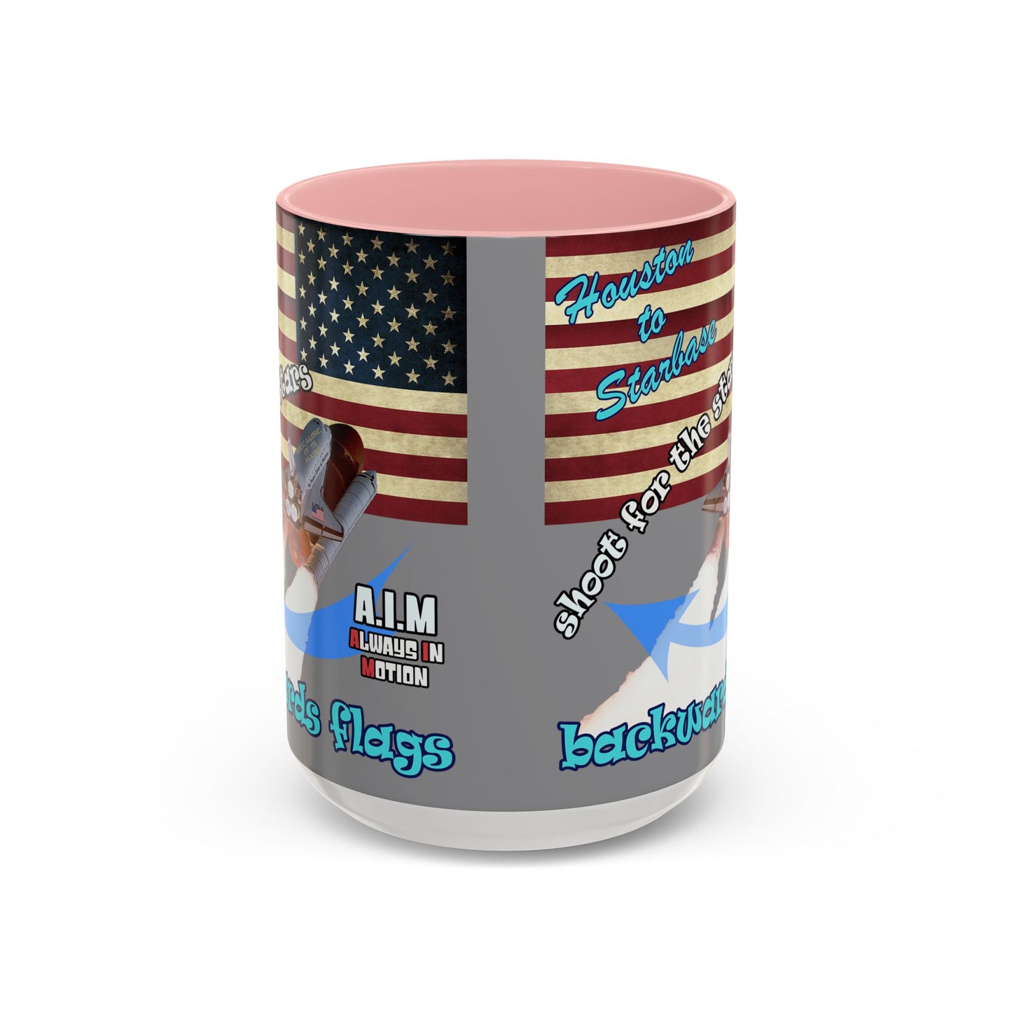 shoot for the stars - Accent Mug (grey)