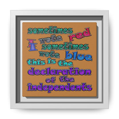 declaration of the independents - framed canvas art (light brown)