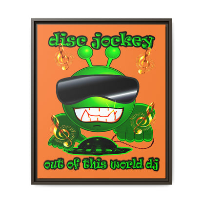 disc jockey - framed canvas art (crusta)