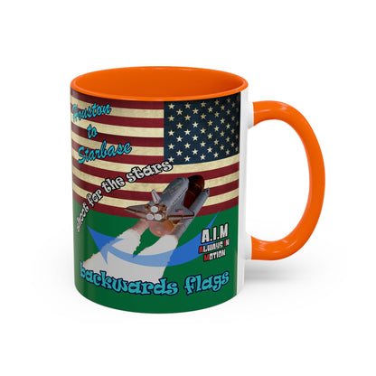 shoot for the stars - Accent Mug (dark green)