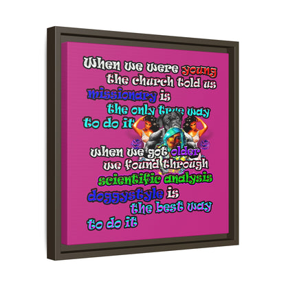 doggystyle - framed canvas art (pink)
