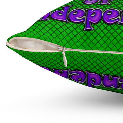 declaration of the independents - Spun Polyester Square Pillow - (logo green)