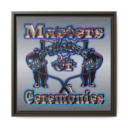 em cee squared - framed canvas art (brushed nickel)