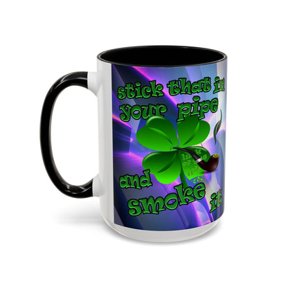 celtics logo - Accent Mug (grey-pink wave)