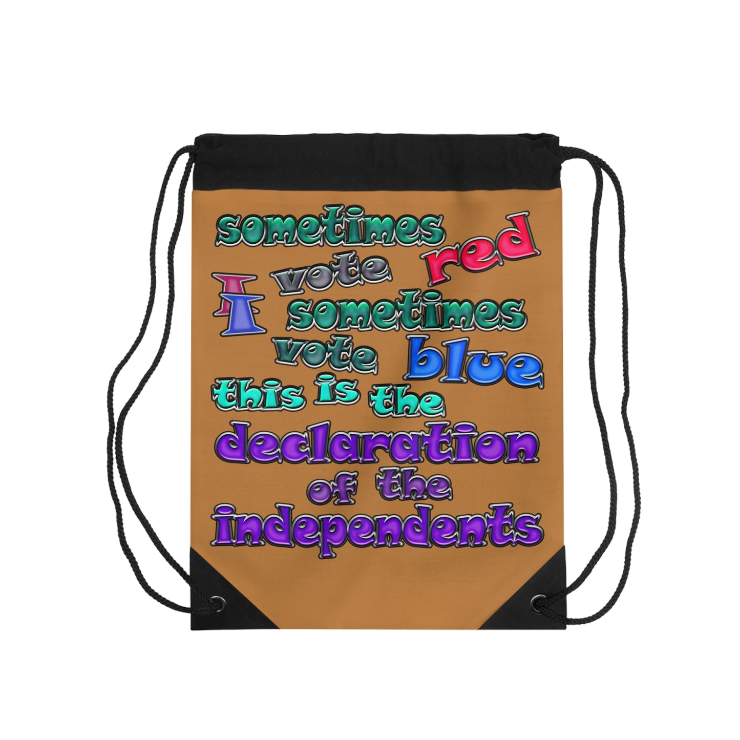 declaration of the independents - Drawstring Bag (light brown)