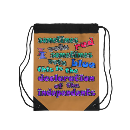 declaration of the independents - Drawstring Bag (light brown)