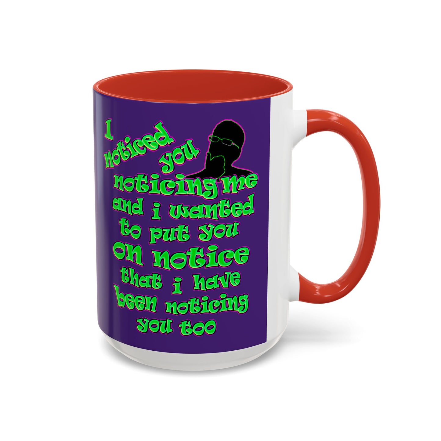 noticed you noticing - Accent Mug (purple)