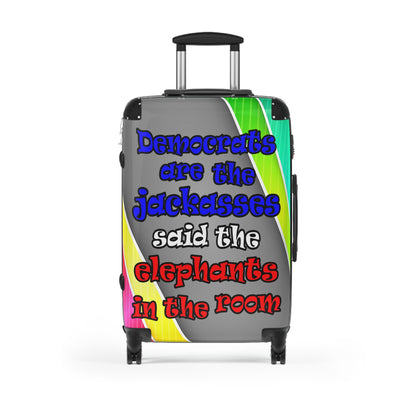 donkeys and elephants - Suitcase (rainbow split)