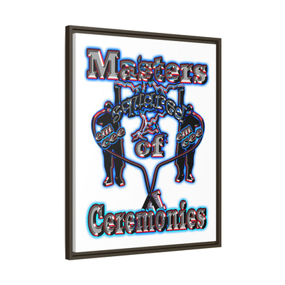 em cee squared - framed canvas art (white)
