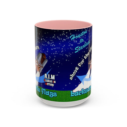 shoot for the stars - Accent Mug ('snoops' background)