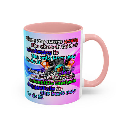 doggystyle - Accent Mug (light blue-pink wave)