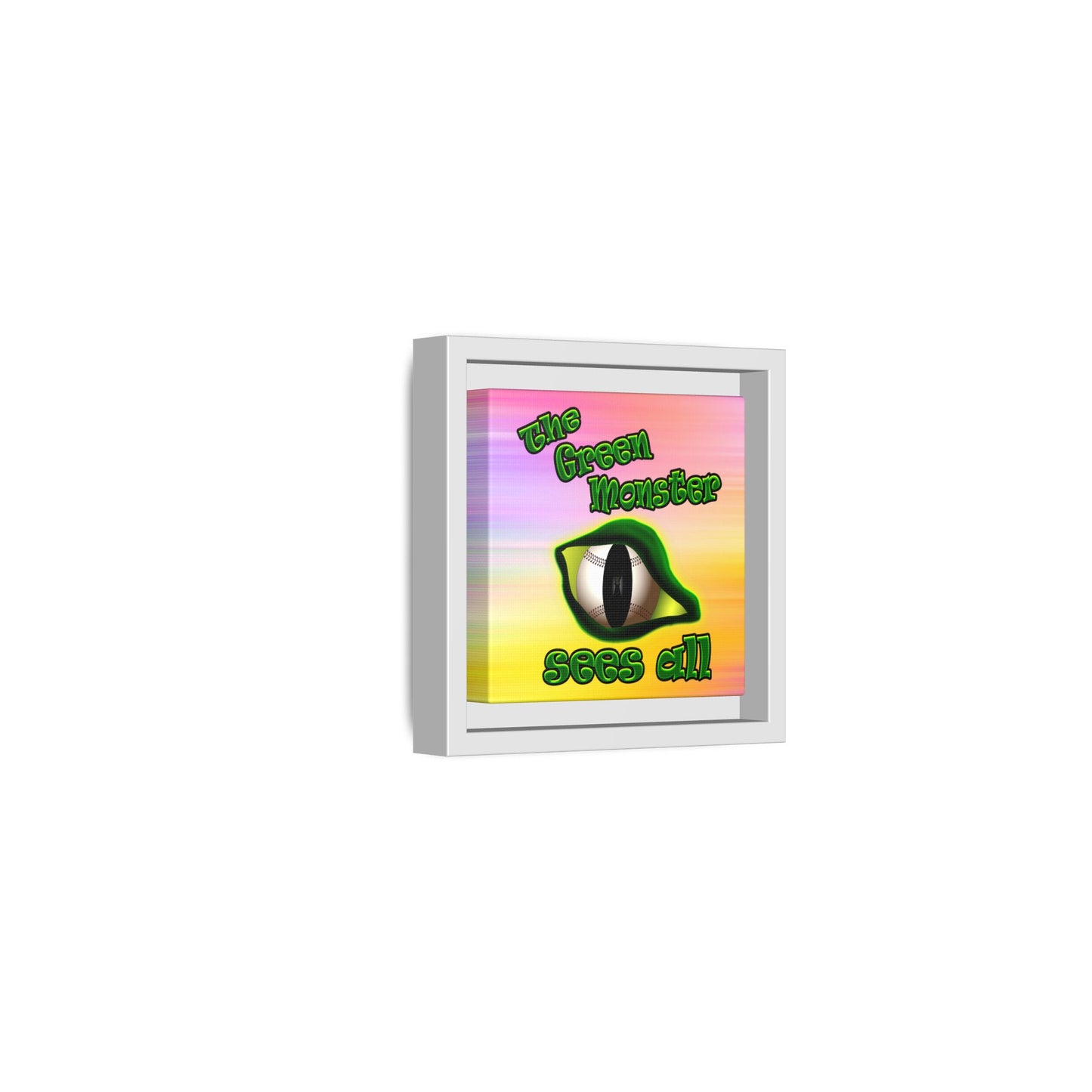 green monster - framed canvas art (color blur)