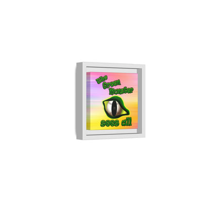green monster - framed canvas art (color blur)