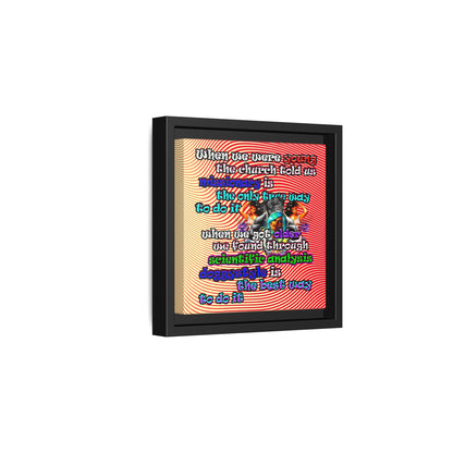 doggystyle - framed canvas art (yellow-orange wave)