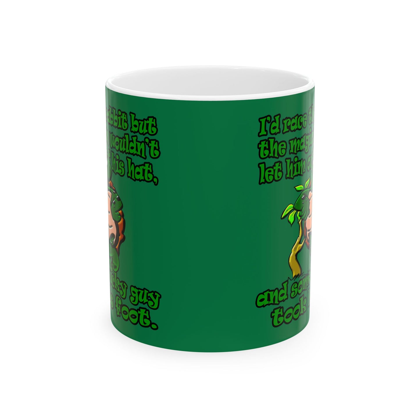 turtle race - White Mug (dark green)