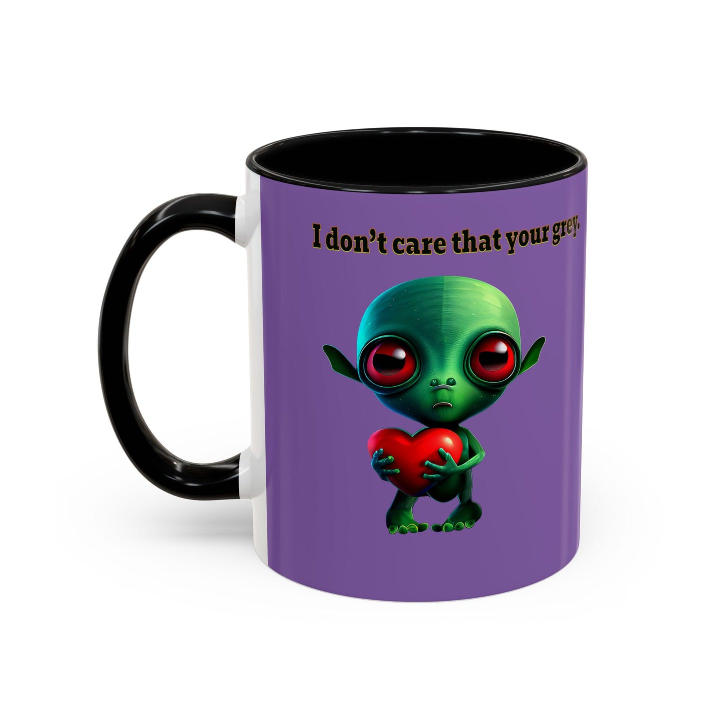 I don't care that your grey - Accent Mug (light purple)