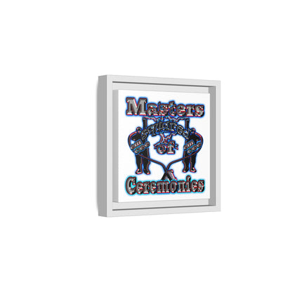 em cee squared - framed canvas art (white)