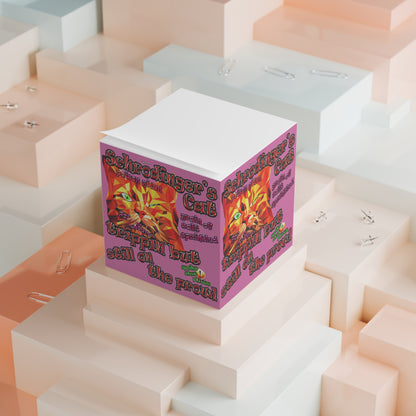 schrodinger's cat - note cube (light pink)