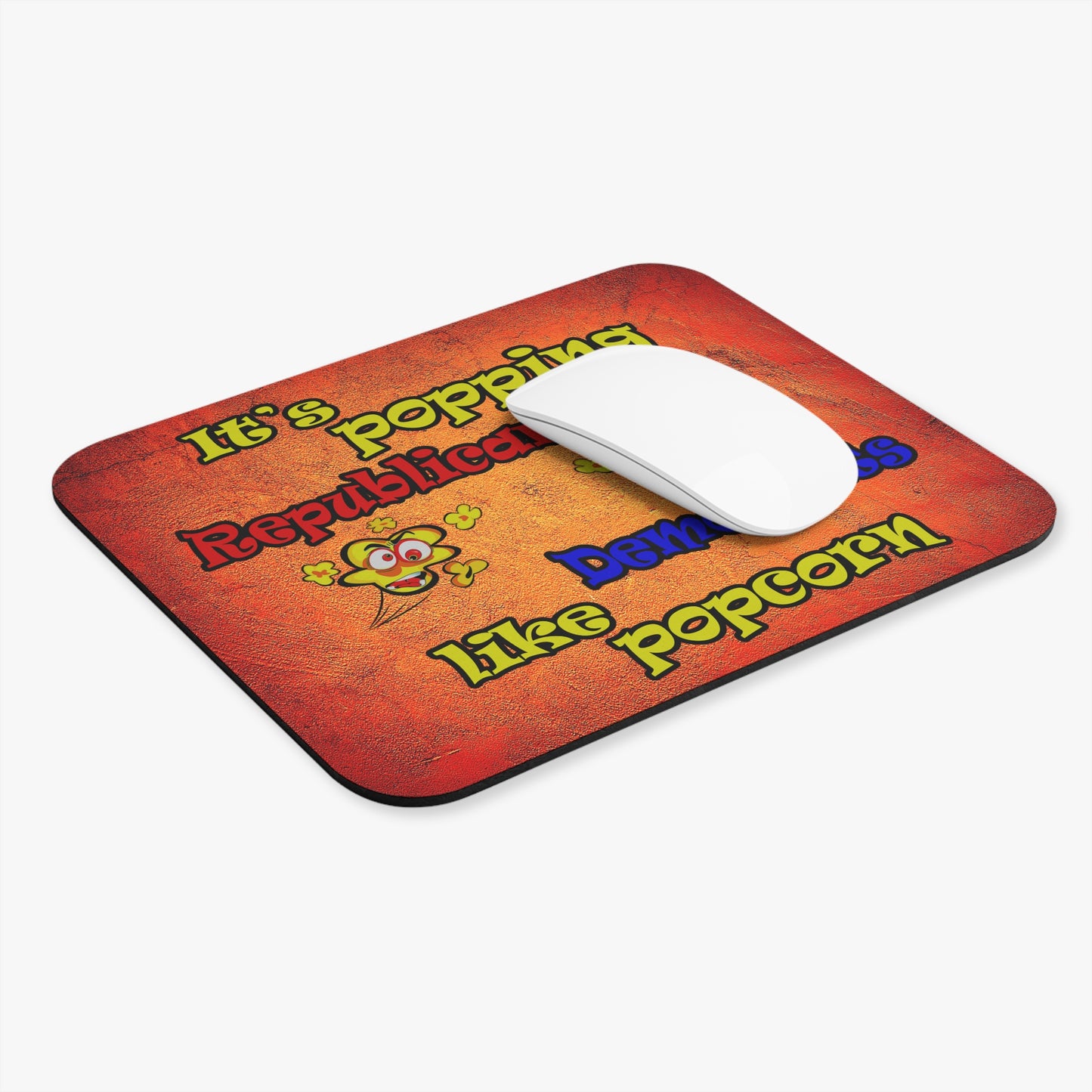 popping like popcorn - Mouse Pad (Rectangle) (burnt orange)