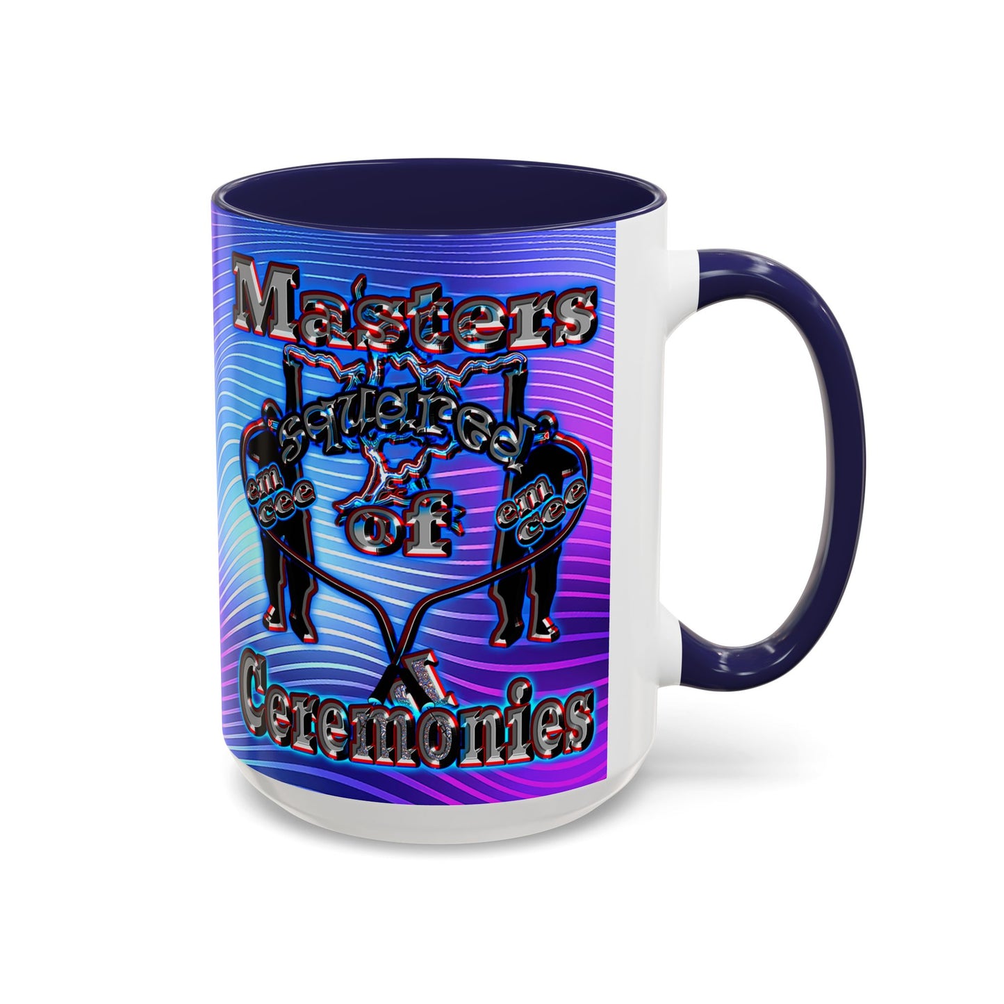 em cee squared - Accent Mug (purple wave)