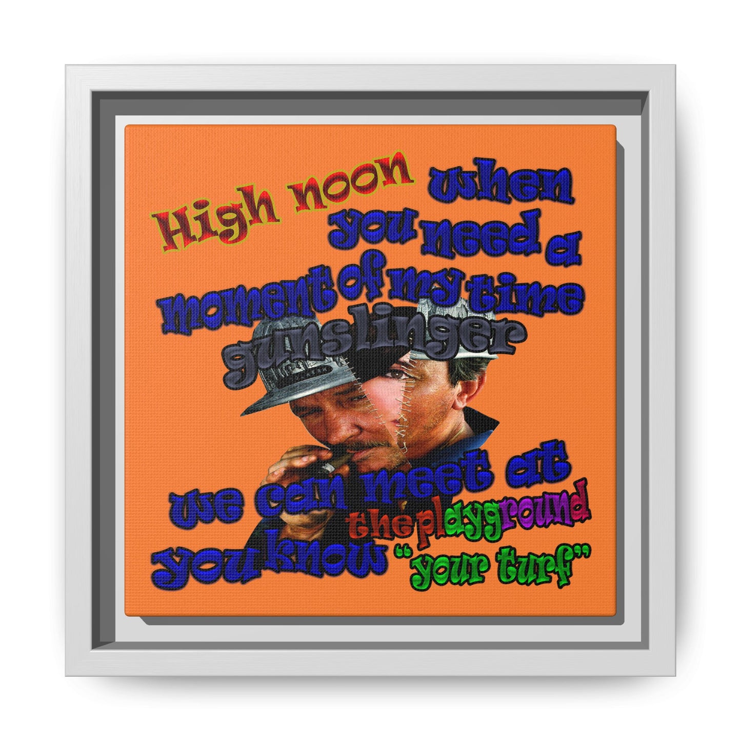 high noon - framed canvas art (crusta)