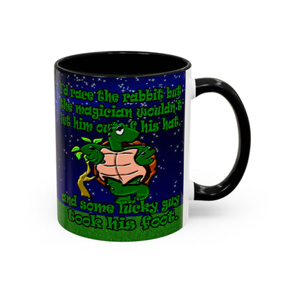 turtle race - Accent Mug ('snoops' background)