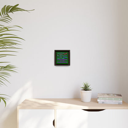 declaration of the independents - framed canvas art (logo green)