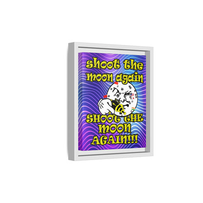 shoot the moon again - framed canvas art (purple wave)